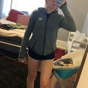 NWOT VS Pink grey zip up jacket